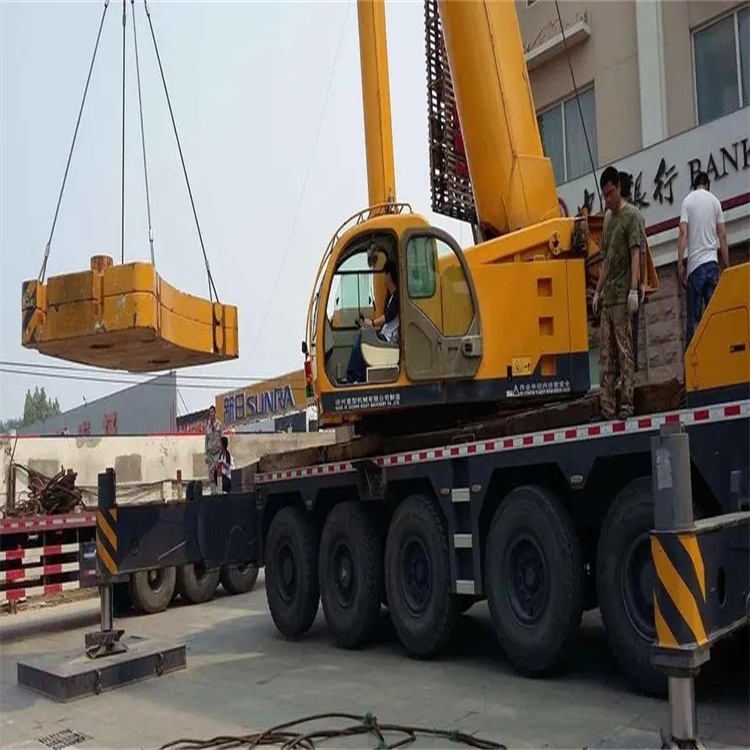 淮阳当地吊车出租|机器吊装|75吨|工厂搬迁服务